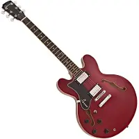 Hartwood Revival Venstrehendt Semiakustisk Gitar Cherry Red