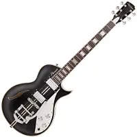 Hartwood Speedway Vibrato Elektrisk Gitar Greaser Black