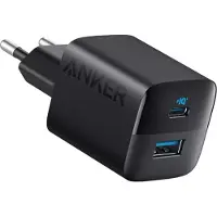Anker 323 Charger 33W 1x USB-A 1x USB-C Power Adapter - Black
