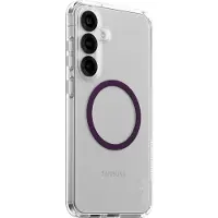 CARE by PanzerGlass Flagship Case Transparent Urban Combat w. Plum Purple QI Compatible Samsung Galaxy S25+