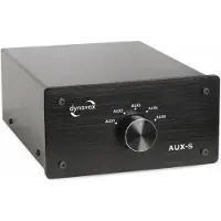 Dynavox AUX-S Cinch-audio-omskifter Metalkabinet Sølv