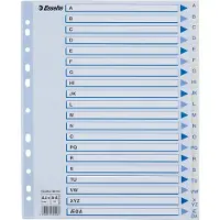 Esselte - Inndeler - fortrykt: A-Š- for A4 Maxi - med fliker - hvit