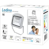 Ledino Charlottenburg utendørs LED-spot sølv 30W 4 000 K