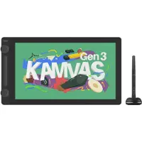 HUION KAMVAS 16, Koblet med ledninger (ikke trådløs), 5080 Ipi, 344,16 x 193,59 mm, USB, 1 cm, 39,6 cm (15.6)