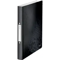 Leitz WOW - Ringperm - bokryggbredde: 25 mm - for A4 (210 x 297 mm) - kapasitet: 190 ark - svart