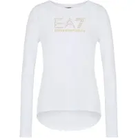 Emporio Armani for woman. 8NTT51_TJDQZ Evolution long-sleeved T-shirt in white cotton and modal stretch fabric (L), Casual, Long sleeve