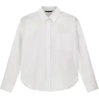 Armani Exchange for woman. XW001423AF16624U0002 White short cotton Oxford shirt (S), Casual, Classic, Long sleeve