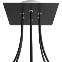 Creative Cables Kroq206f103 Rose-one Square Matte Black Rose-sett