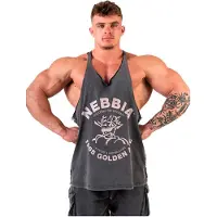 Nebbia Washed Muscle Back Stringer Golden Age 791 Ermeløs T-skjorte