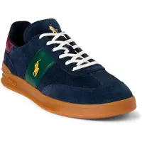 Ralph Lauren for man. 809954903002 Heritage Aera navy suede trainers (47), Leather, Flat, Laces, Casual