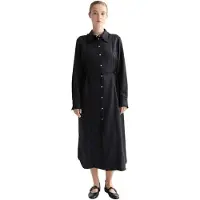 Scotch & Soda Tied Ruffles Lang Ermet Midi-kjole