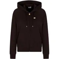 EA7 for woman. 7W000458_AF13135 Core Lady hooded sweatshirt black (S), Casual, Cotton, Short sleeve