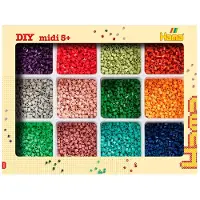 Hama Midi Perlesett m. Oppbevaring - 9600 stk. - - OneSize - Perler