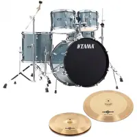Tama Stagestar 20" 5pc Drum Kit w/Cymbals Black Sparkle