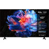 TCL 43P69K - 43 Diagonalklasse (42.5 synlig) - P69K series LED-bakgrunnsbelyst LCD TV - Smart TV - Google TV - 4K UHD (2160p) 3840 x 2160 - HDR - børstet metall