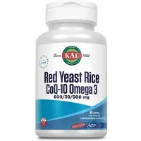Kal Coq-10 Omega-3 Kardiovaskulær Støtte 60 Softgels Rød Gjærris