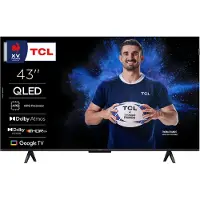 TCL 43P7K - 43 Diagonalklasse (42.5 synlig) - P7K Series LED-bakgrunnsbelyst LCD TV - QLED - Smart TV - Google TV - 4K UHD (2160p) 3840 x 2160 - HDR - Quantum Dot, Direct LED - børstet metall