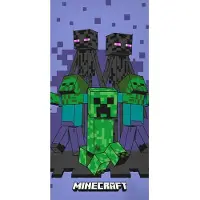 Minecraft Creeper håndkle - 70x140 cm - 100% bomull - Mykt badehåndkle med zombie og slenderman