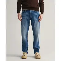 Gant for man. 1000260 Blue Slim Fit Jeans (42/34), Casual, Cotton, Denim