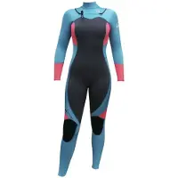 Kynay Ultra Stretchy Surfing 3/2 Mm Dame Våtdrakt I Neopren Med Glidelås I Brystet Og Lange Ermer