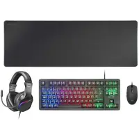 Mars Gaming Mcp-rgb3 Spillsett Mus Tastatur Hodesett Musematte