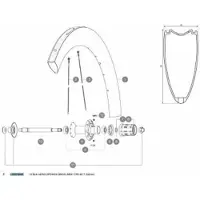 Mavic Aero Cxr 60 C/t Rear Right Eike 10 Enheter