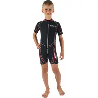 Seac Sub Våtdrakt - Trendy Shorty Kid - 2,5 mm - Svart/Rød - - 9 år (134) - Våtdrakt