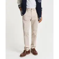 Gant for man. 1505221 Slim fit beige twill chino trousers (40/32), Casual, Cotton
