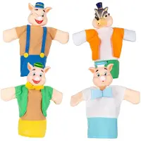 Colorbaby 39167 Cucu Show De 3 Små Grisene Hånddukke Pedagogisk Leketøy