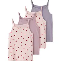 Name it Undertrøyer - NkfStrap - 4-pack - Ballerina/Heart/Minnes - - 9-10 år (134-140) - Undertrøye