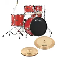 Tama Stagestar 20" 5pc Drum Kit w/Cymbals Red Sparkle