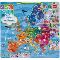 APLI Magnetisk Puslespill Med Kart Over Europa
