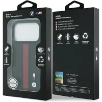 BMW M Perforert MagSafe-etui med stripe og logo for iPhone 17 Pro - rød