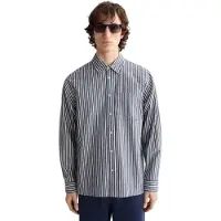 Scotch & Soda Striped Relaxed Fit Skjorte Med Lange Ermer