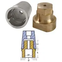 Tecnoseal Radice Full Shaft Hexagonal Anode 2.53kg