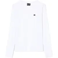 Emporio Armani for woman. 7W000456_AF10373 Long sleeve white ribbed knitted T-shirt (XS), Casual, Cotton