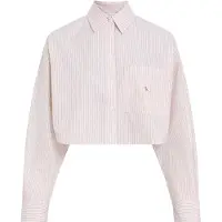 Calvin Klein J20j225078 Crop Skjorte Med Lange Ermer