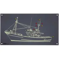 PROS Navigasjonslys Fiskeinnhegning Silhuett