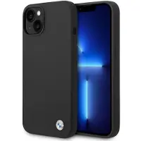 BMW Silikonetui med metallogo for iPhone 14 - Svart