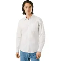 Pepe Jeans for man. PM3090838 White Creed shirt (M), Casual, Cotton, Long sleeve