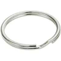 Stoker Stål Nikkelbelagt Nøkkelring 30 Mm 100 Enheter