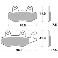 Moto-Master Kawasaki 413701 Sintrede Bremseklosser