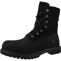 Timberland for woman. TB18149A0011 Authentic Mid Warm black leather boots (37.5 W), Flat, Laces, Casual