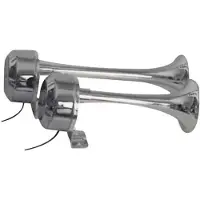 PLASTIMO Rustfritt Stål Dobbelt Horn 12v
