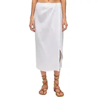 Sundek Long Linen With Front Opening Lang Skjørt