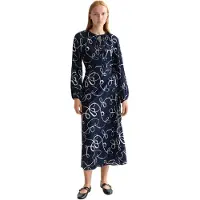 Scotch & Soda Wrap Key Hole Lang Ermet Midi-kjole