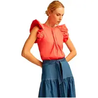 & Me Amy Ermeløs Bluse