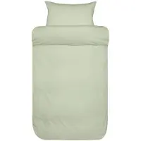Hoie Sengetøy 140x200 cm - Stonewashed bomullssatin - - Harmoni Light Green