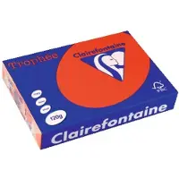 Clairefontaine Farvet papir Trophée, A4, 120g, rød 1227, pakke a 250 ark