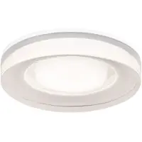 Paulmann Innfelt armatur LUENA GU10 maks. 35W IP65 230V hvitt glass / metall